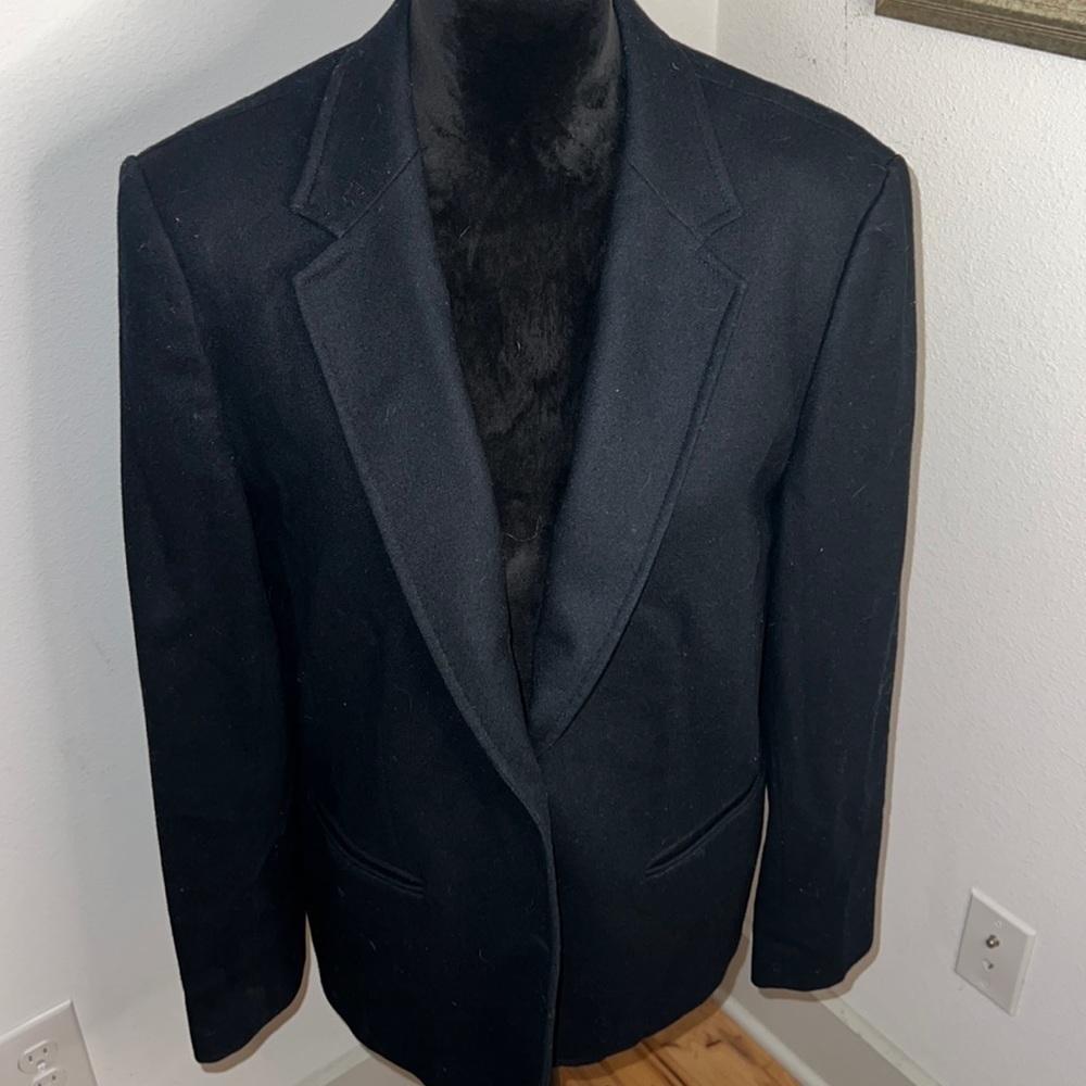 Pendleton 100% Virgin Wool single front black blazer Sz 10 / M